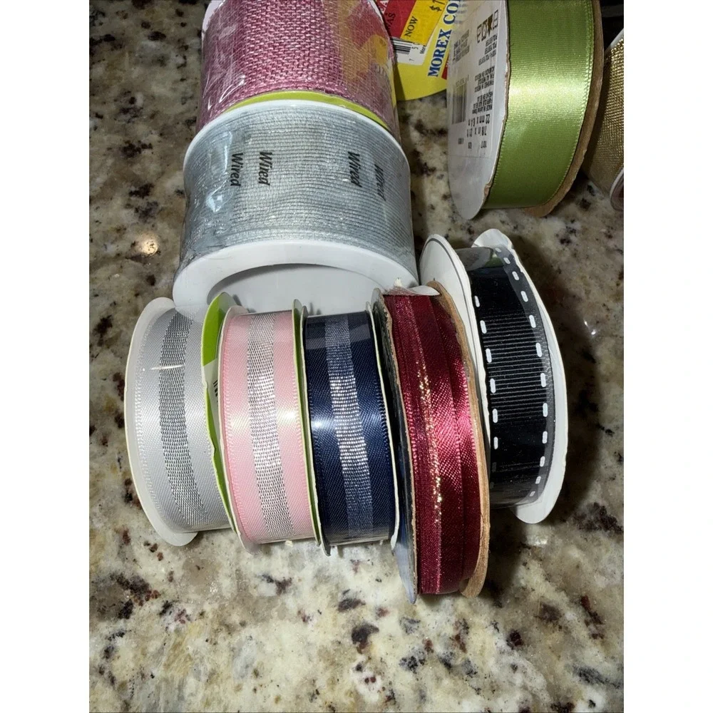 Ribbon‎ Bundle 27+ Rolls, Mesh New Crafting, Wreath Making Gifts  Variety 5536